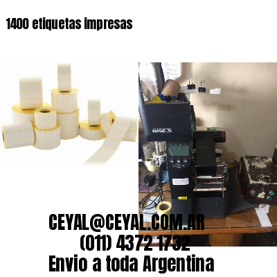 1400 etiquetas impresas