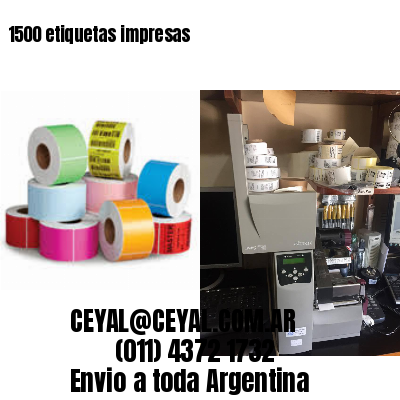 1500 etiquetas impresas
