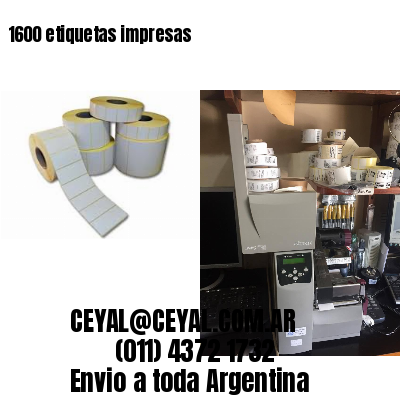 1600 etiquetas impresas
