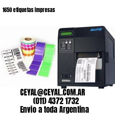 1650 etiquetas impresas