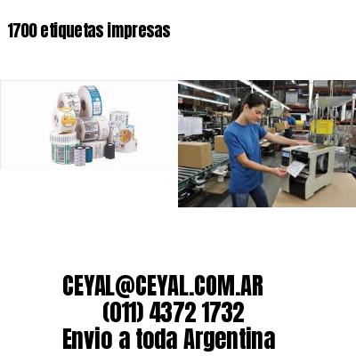 1700 etiquetas impresas
