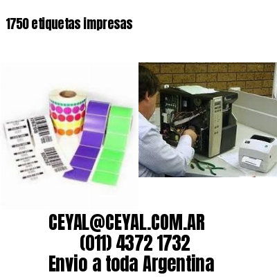 1750 etiquetas impresas