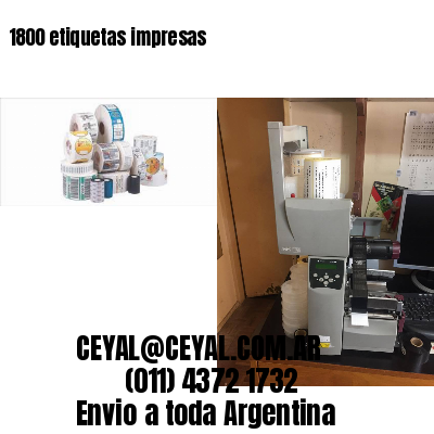 1800 etiquetas impresas