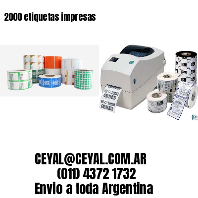 2000 etiquetas impresas