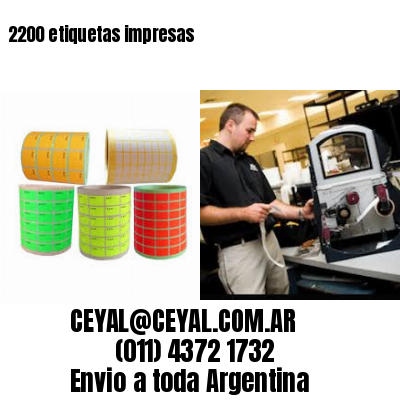 2200 etiquetas impresas