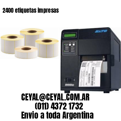2400 etiquetas impresas