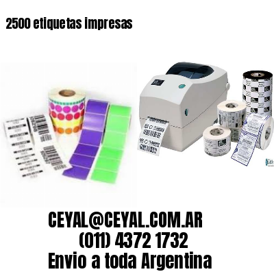 2500 etiquetas impresas