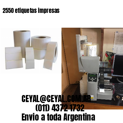 2550 etiquetas impresas