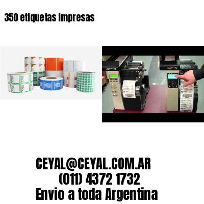 350 etiquetas impresas