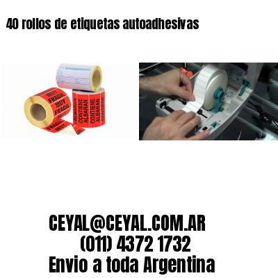 40 rollos de etiquetas autoadhesivas
