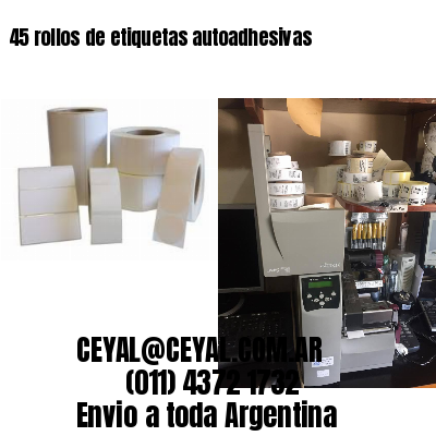 45 rollos de etiquetas autoadhesivas