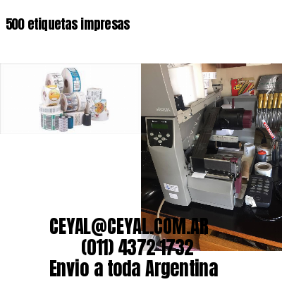 500 etiquetas impresas