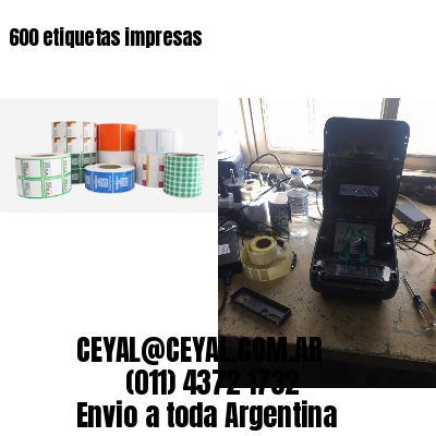 600 etiquetas impresas