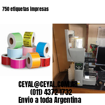 750 etiquetas impresas