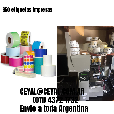 850 etiquetas impresas