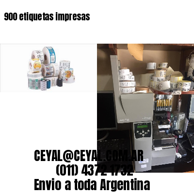 900 etiquetas impresas