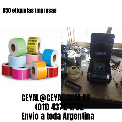 950 etiquetas impresas