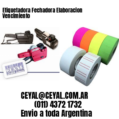 Etiquetadora Fechadora Elaboracion Vencimiento