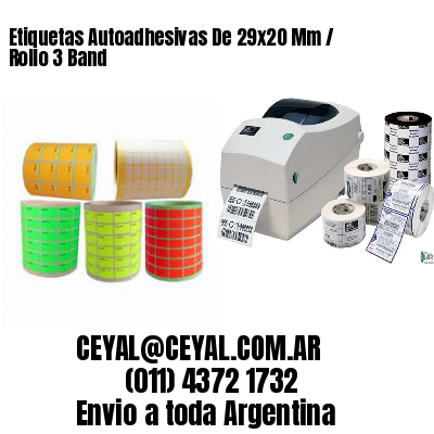 Etiquetas Autoadhesivas De 29×20 Mm / Rollo 3 Band