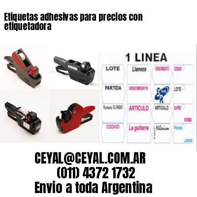 Etiquetas adhesivas para precios con etiquetadora