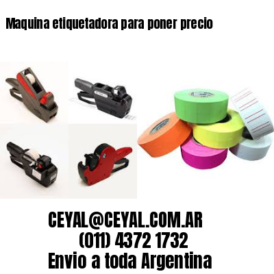 Maquina etiquetadora para poner precio