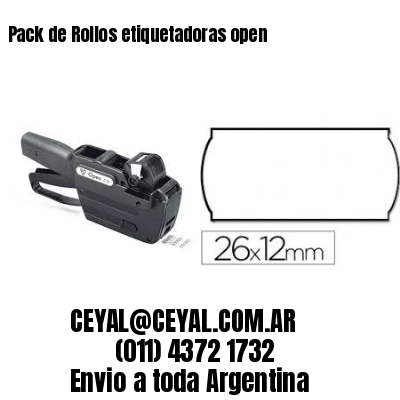 Pack de Rollos etiquetadoras open