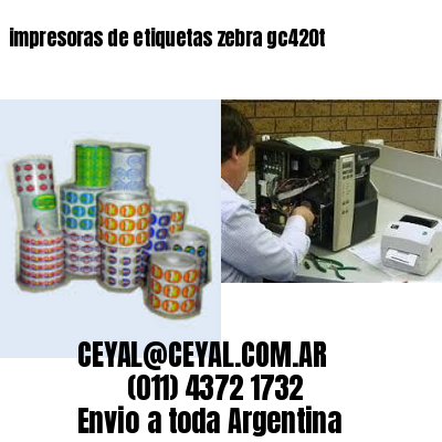 impresoras de etiquetas zebra gc420t