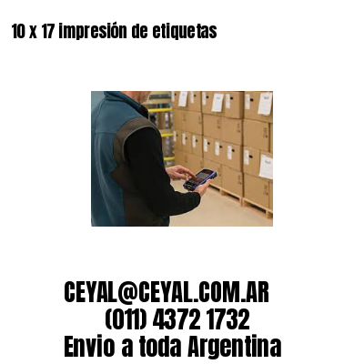 10 x 17 impresión de etiquetas