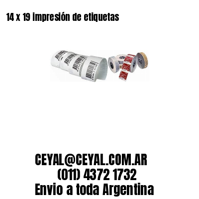 14 x 19 impresión de etiquetas