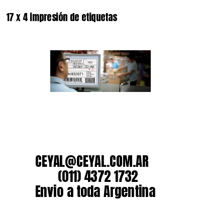 17 x 4 impresión de etiquetas