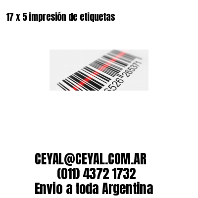 17 x 5 impresión de etiquetas