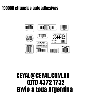 190000 etiquetas autoadhesivas