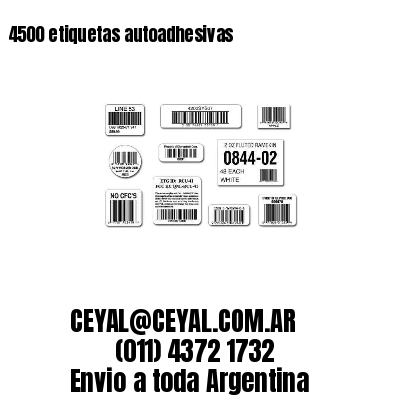 4500 etiquetas autoadhesivas