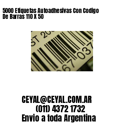 5000 Etiquetas Autoadhesivas Con Codigo De Barras 110 X 50