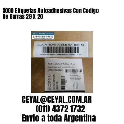 5000 Etiquetas Autoadhesivas Con Codigo De Barras 29 X 20