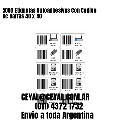 5000 Etiquetas Autoadhesivas Con Codigo De Barras 40 x 40