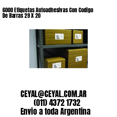 6000 Etiquetas Autoadhesivas Con Codigo De Barras 29 X 20