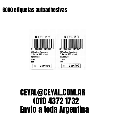 6000 etiquetas autoadhesivas