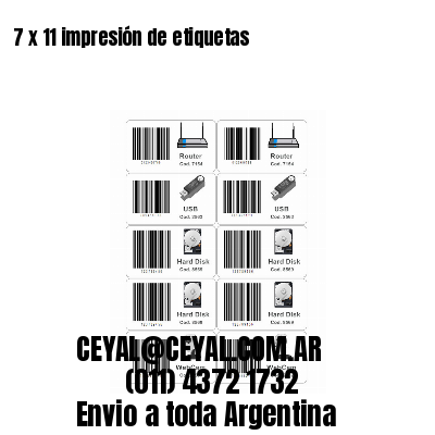 7 x 11 impresión de etiquetas