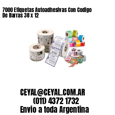 7000 Etiquetas Autoadhesivas Con Codigo De Barras 38 x 12