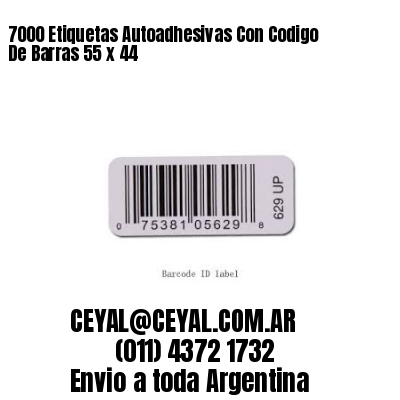 7000 Etiquetas Autoadhesivas Con Codigo De Barras 55 x 44