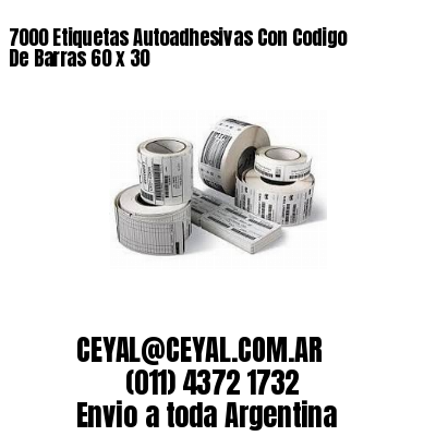 7000 Etiquetas Autoadhesivas Con Codigo De Barras 60 x 30