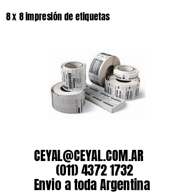 8 x 8 impresión de etiquetas