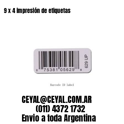 9 x 4 impresión de etiquetas