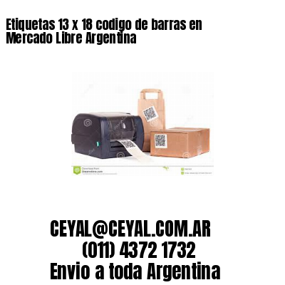 Etiquetas 13 x 18 codigo de barras en Mercado Libre Argentina