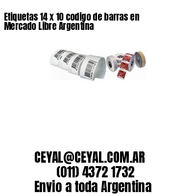 Etiquetas 14 x 10 codigo de barras en Mercado Libre Argentina