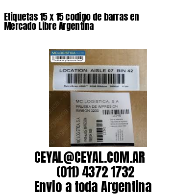 Etiquetas 15 x 15 codigo de barras en Mercado Libre Argentina