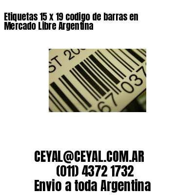 Etiquetas 15 x 19 codigo de barras en Mercado Libre Argentina
