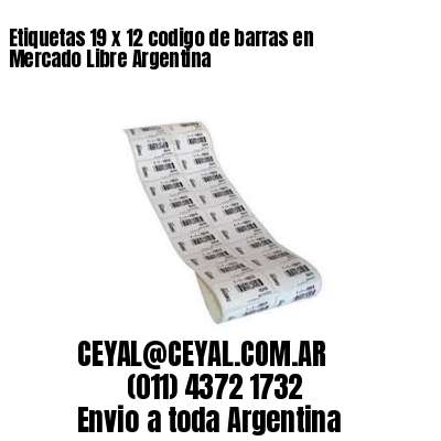 Etiquetas 19 x 12 codigo de barras en Mercado Libre Argentina