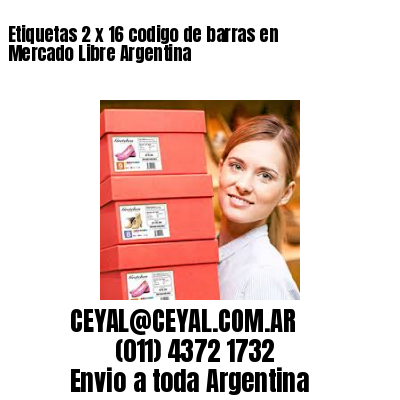 Etiquetas 2 x 16 codigo de barras en Mercado Libre Argentina